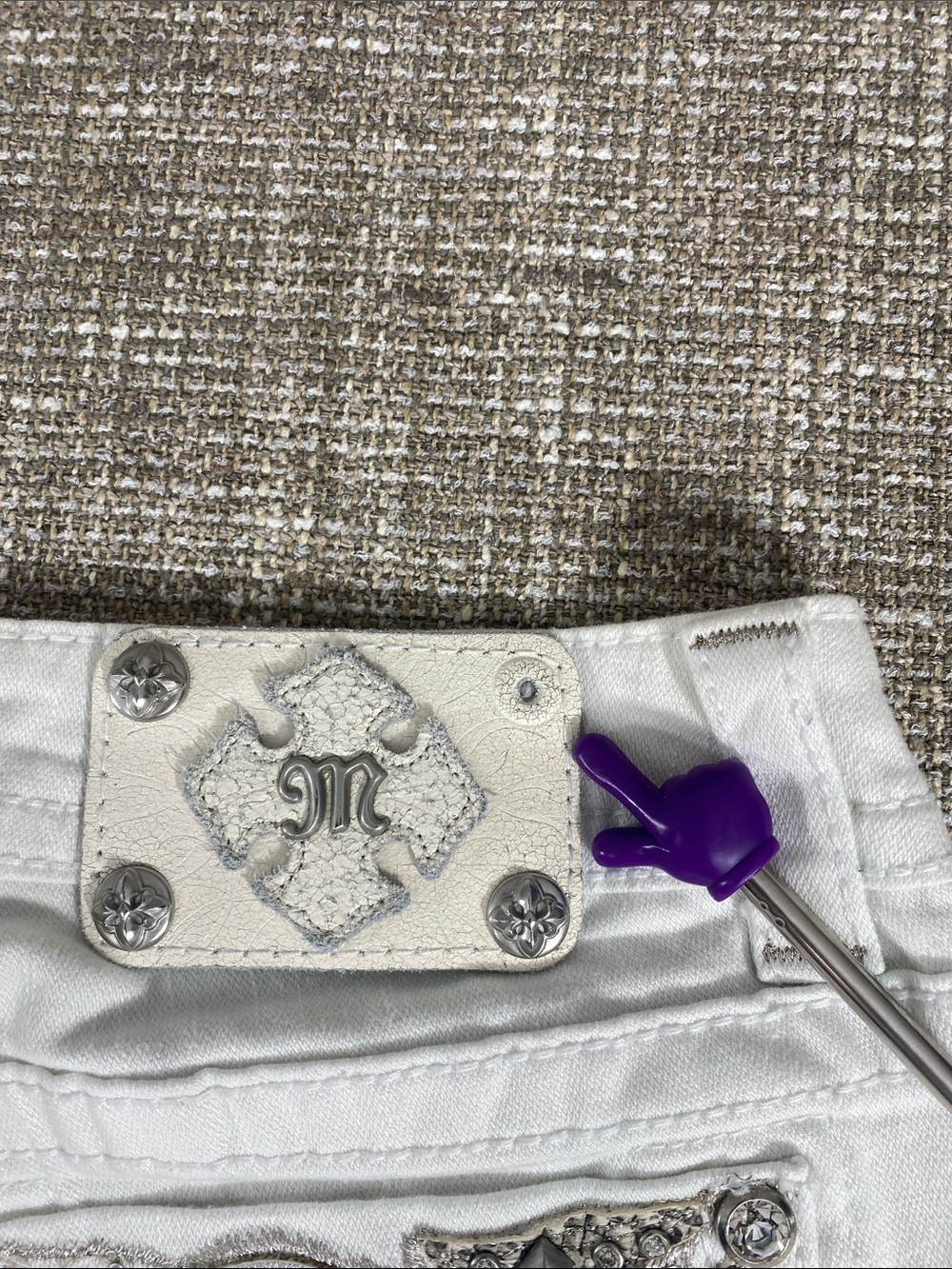Miss Me White Boot Cut Jeans - Picture 13 of 16